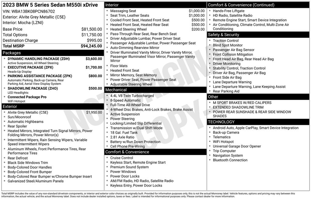 bmw 5 series 2023 WBA13BK08PCN86702 image bmw 5 series 2023 WBA13BK08PCN86702 image